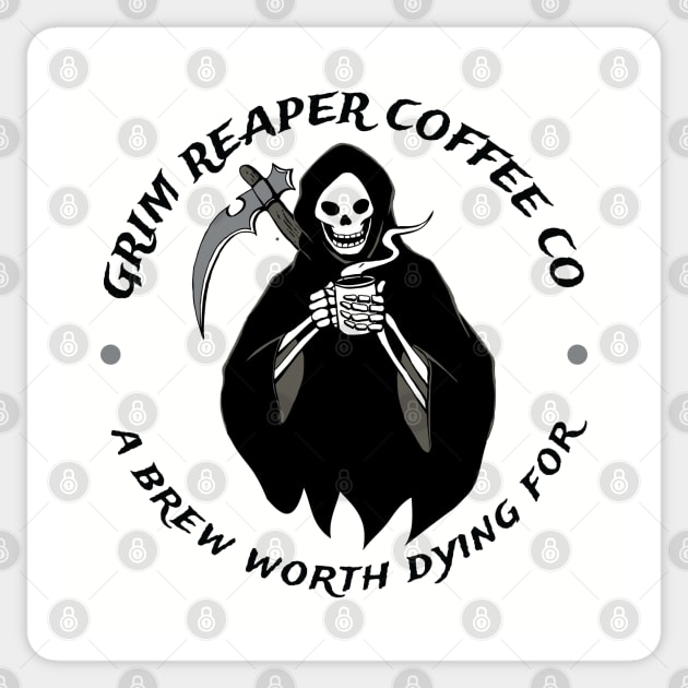 Grim Reaper Coffee Company Coffee Fan Gift Sticker by atomguy